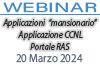 20/03/2024 Webinar Formativo - Prime indicazioni sul “mansionario”, art 25, Dlgs 36-21 - Applicazione CCNL - Portale RAS