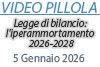 05/01/2026: Videopillola: Legge di bilancio: l'iperammortamento 2026-2028