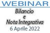 06/04/2022 Webinar Formativo: Bilancio e Nota Integrativa