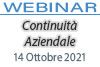 14/10/2021 Webinar Formativo: Continuità Aziendale