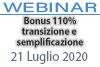 21/07/2020 Webinar Formativo: Articolo 119 del Decreto Legge 19 Maggio 2020, n. 34 - Bonus 110%, transizione e semplificazione.