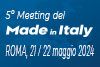 21/22 Maggio 2024: 5° Meeting del Made in Italy
