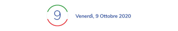 ► Venerdi, 9 Ottobre 2020